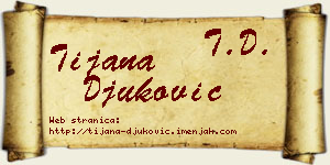 Tijana Đuković vizit kartica
